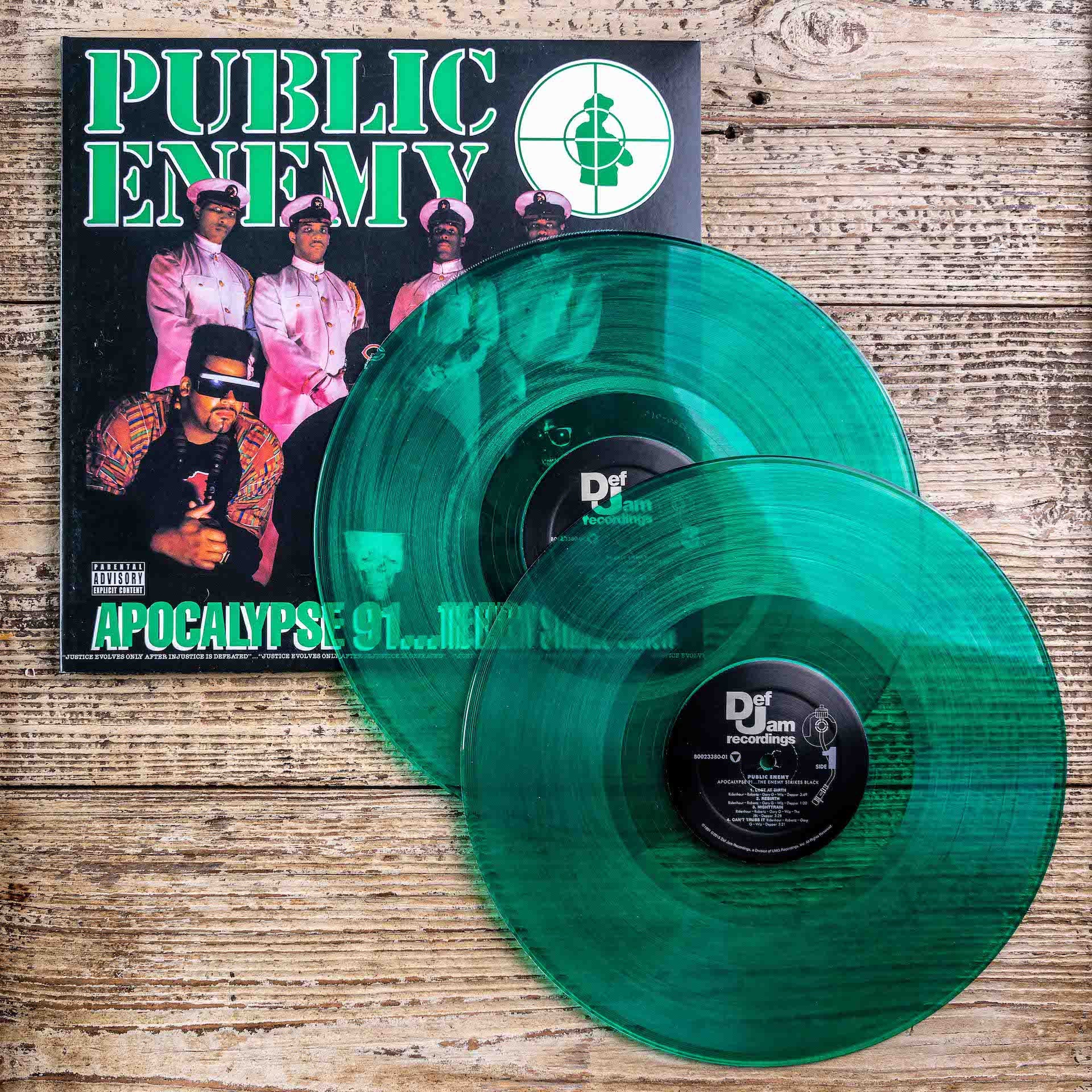 Public Enemy - 'Apocalypse 91: The Enemy Strikes Black' LP on Limited Edition Translucent Green Vinyl + Softcover Book - Image 2