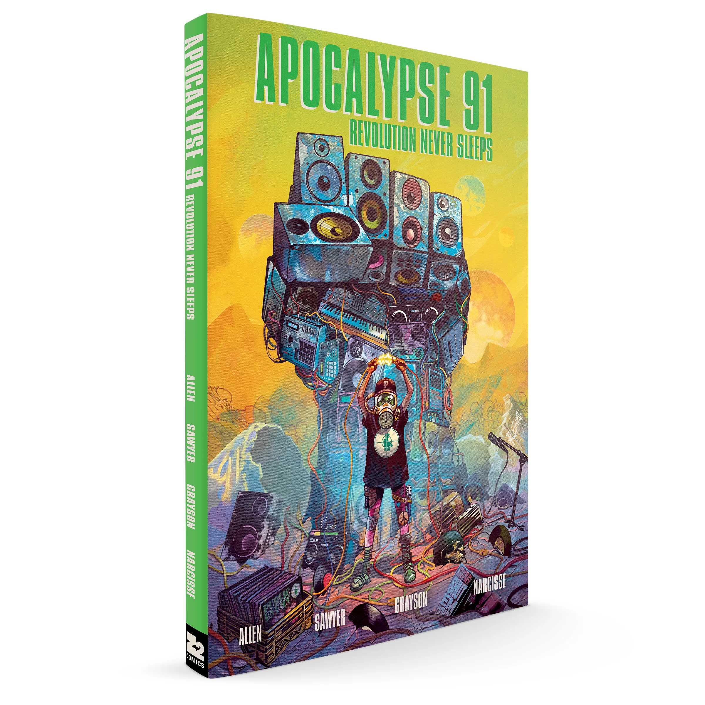 Public Enemy - 'Apocalypse 91: The Enemy Strikes Black' LP on Limited Edition Translucent Green Vinyl + Softcover Book - Image 3